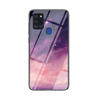 Starry Sky Tempered Glass + PC + TPU Combo Case for Samsung Galaxy A21s