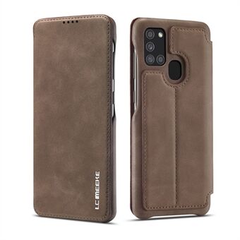 LC.IMEEKE Retro Style Leather Cover for Samsung Galaxy A21s