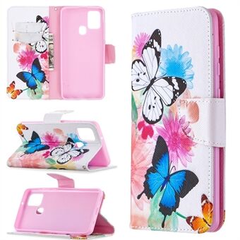 Pattern Printing Magnetic Leather Wallet Case for Samsung Galaxy A21s