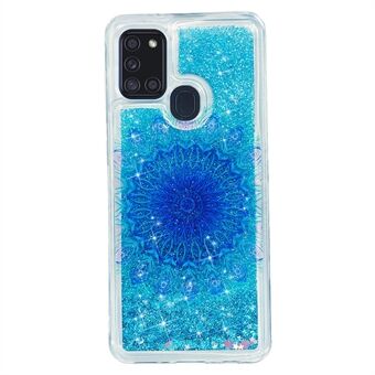 Glitter Powder Embossed Pattern Quicksand TPU Case for Samsung Galaxy A21s