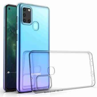 Transparent Soft TPU Phone Case for Samsung Galaxy A21s, Slim Anti-fingerprint Phone Back Cover Shell