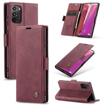 CASEME 013 Series Simplicity Auto-absorbed Leather Shell Wallet Case for Samsung Galaxy Note20/Note20 5G