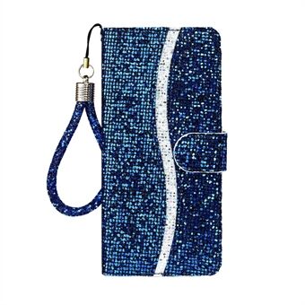 Glittery Powder Splicing Wallet Stand Leather Shell for Samsung Galaxy Note 20/Note 20 5G