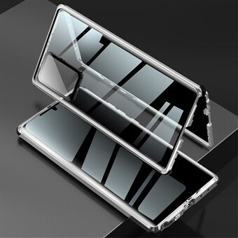 Four Corner Cushion + Lock Installation + Double Side Anti-peep Tempered Glass + Lens Cover Case for Samsung Galaxy Note20 Ultra/Note20 Ultra 5G