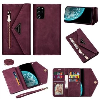 Zipper Cover Short/Long Strap for Samsung Galaxy Note20 Ultra/Note20 Ultra 5G