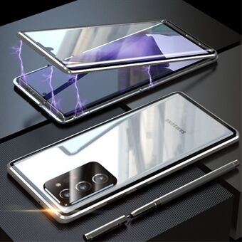 Magnetic Installation Metal Frame + Tempered Glass Alll-side Protective Cover with Lens Cover for Samsung Galaxy Note20 Ultra/Note20 Ultra 5G