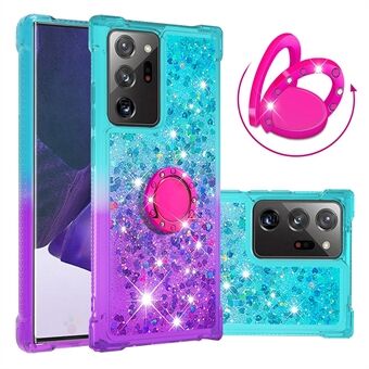 Kickstand Quicksand TPU Case for Samsung Galaxy Note20 Ultra/Note20 Ultra 5G Gradient Shockproof Shell