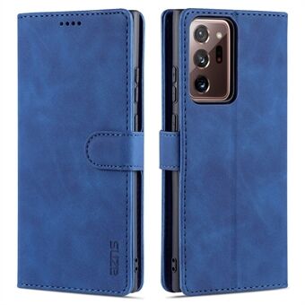 AZNS Leather Wallet Stand Folio Flip Card Slots Full Body Protection Phone Shell for Samsung Galaxy Note20 Ultra