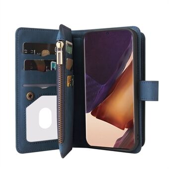 Multiple Card Slots Design Leather Phone Case Zipper Pocket Protective Cover for Samsung Galaxy Note20 Ultra