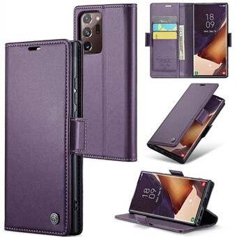 CASEME 023 Series for Samsung Galaxy Note20 Ultra / Ultra 5G RFID Blocking Leather Wallet Cover Flip Stand Litchi Texture Phone Case