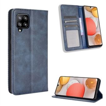 Vintage Style Wallet Stand Leather Phone Cover for Samsung Galaxy A42 5G