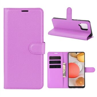 Litchi Texture Wallet Stand Leather Shell Protective Cover for Samsung Galaxy A42 5G