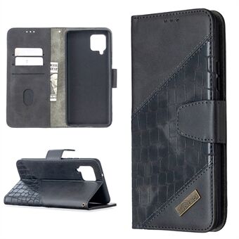 BF04 Splicing Crocodile Texture Wallet Stand Leather Case for Samsung Galaxy A42 5G