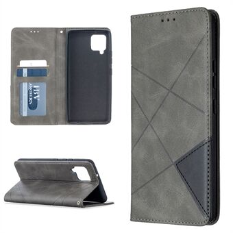 Geometric Pattern Leather Stand Case Card Holder Shell for Samsung Galaxy A42 5G