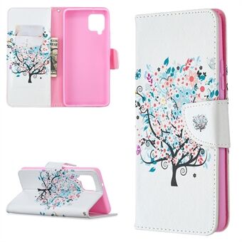 Pattern Printing Leather Wallet Protective Shell for Samsung Galaxy A42 5G