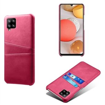 KSQ PU Leather Coated Hard PC Cover with Double Card Slots for Samsung Galaxy A42 5G