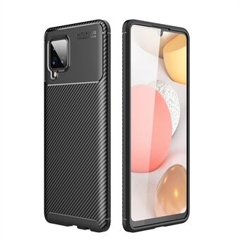 Shockproof Carbon Fiber Texture Soft TPU Cover for Samsung Galaxy A42 5G