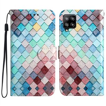 For Samsung Galaxy A42 5G Phone Case Wallet TPU+PU Leather Pattern Printing Stand Flip Cover