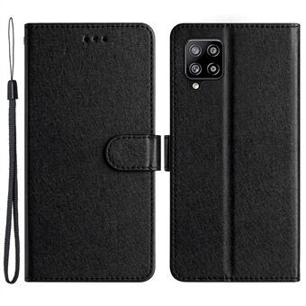 For Samsung Galaxy A42 5G Silk Texture Wallet Phone Case Foldable Stand Leather Cover