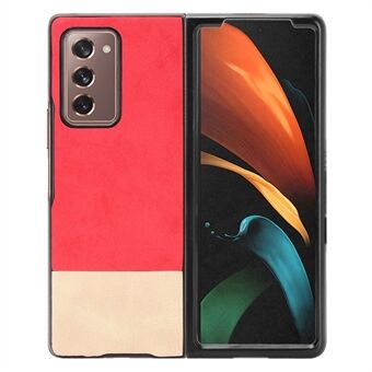 Bi-color Leather PC TPU Hybrid Case for Samsung Galaxy Z Fold2 5G Cover