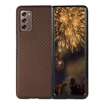 Carbon Fiber Texture Leather Case for Samsung Galaxy Z Fold2 5G