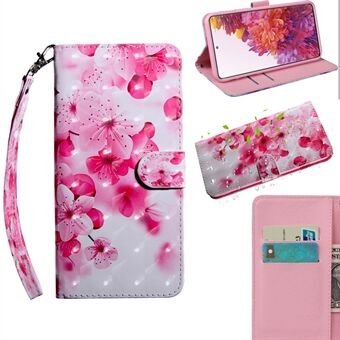 Light Spot Decor Pattern Printing Wallet Stand Leather Cover Case for Samsung Galaxy S20 FE 4G/FE 5G/S20 Lite/S20 FE 2022