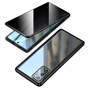 Anti-peep Magnetic Installation Metal Frame + Tempered Glass Hybrid Case for Samsung Galaxy S20 FE/Fan Edition/S20 FE 5G/Fan Edition 5G/S20 Lite/S20 FE 2022