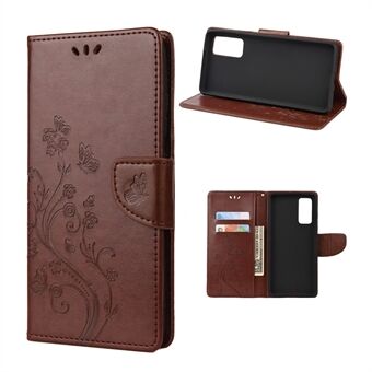 For Samsung Galaxy S20 FE/S20 Fan Edition/S20 FE 5G/S20 Fan Edition 5G/S20 Lite/S20 FE 2022 Butterfly Pattern Imprinting Stand Leather Wallet Phone Cover Shell