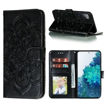 Imprint Mandala Flower Leather Protective Cover for Samsung Galaxy S20 FE/S20 FE 5G/S20 Lite/S20 FE 2022