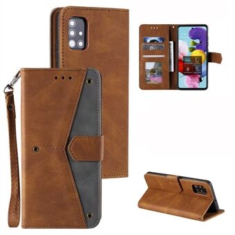 Rivet Decor Skin-Feeling Splicing Leather Wallet Phone Protective Cover for Samsung Galaxy S20 FE 4G/5G/2022/S20 Lite