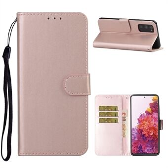 For Samsung Galaxy S20 FE 4G/5G/S20 Lite/S20 FE 2022 Solid Color Style with Card Slots Leather Shell