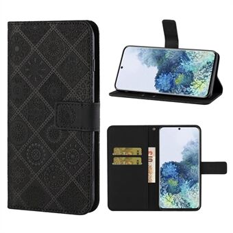 Imprint Ethnic Style Flower Wallet Leather Case for Samsung Galaxy S20 FE 4G/FE 5G/S20 Lite/S20 FE 2022