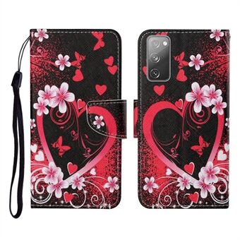 Pattern Printing Wallet Design Phone Cover PU Leather Stand Case with Strap for Samsung Galaxy S20 FE/S20 Fan Edition/S20 FE 5G/S20 Fan Edition 5G/S20 Lite/S20 FE 2022