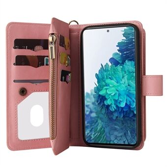 For Samsung Galaxy S20 FE 2022/S20 FE 4G/S20 FE 5G/S20 Lite KT Multi-functional Series-2 All-Round Protections Multiple Card Slots Folio Flip Phone Case with Zipper Pocket and Stand