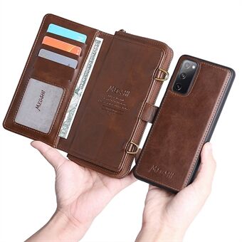 MEGSHI 020 Series Scratch-resistant Magnetic Detachable Design Shockproof PU Leather TPU Wallet Cover Shoulder Bag for Samsung Galaxy S20 FE 2022/S20 FE/S20 FE 5G/S20 Lite