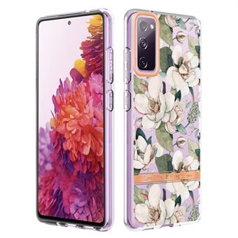 LB5 Series Flower Patterns TPU Phone Case Electroplating IMD IML Ultra Slim Phone Cover for Samsung Galaxy S20 FE 2022/S20 FE/S20 FE 5G/S20 Fan Edition/S20 Fan Edition 5G/S20 Lite