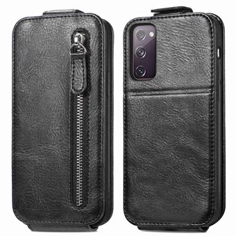 For Samsung Galaxy S20 FE / S20 FE 5G / S20 FE 2022 / S20 Lite Vertical Flip Zipper Wallet Phone Case PU Leather Stand Cover