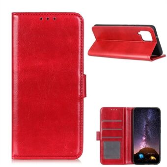 Crazy Horse Wallet Stand Leather Cover for Samsung Galaxy A12 Mobile Phone Case