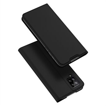 DUX DUCIS Skin Pro Series for Samsung Galaxy A12/M12 Stand Functions Folio Flip Leather Case with Card Holder - Black