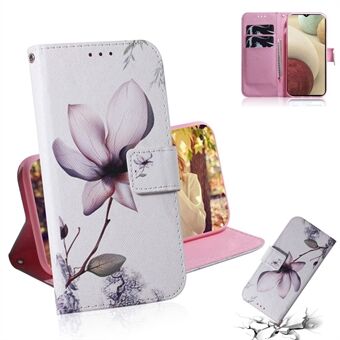 Pattern Printing PU Leather Wallet Stand Phone Casing for Samsung Galaxy A12