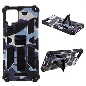 Detachable Camouflage Pattern Protector Kickstand Cover [Built-in Metal Sheet] for Samsung Galaxy A12