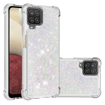 Funny Glitter Sequins Quicksand Design TPU Protective Cover Shell for Samsung Galaxy A12/M12