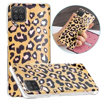 IMD Electroplating Marble Pattern Flexible TPU Cover Case for Samsung Galaxy A12