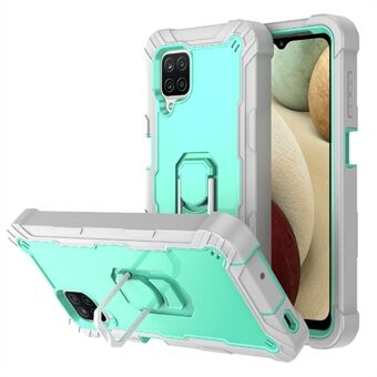 Dual Color Built-in Kickstand Design Shockproof Hybrid Phone Case for Samsung Galaxy A12