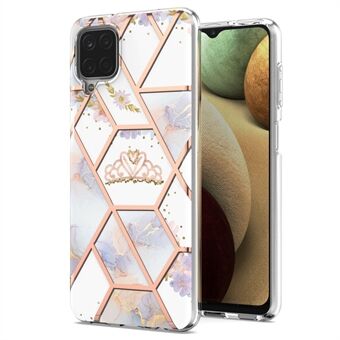 2.0mm IMD IML Electroplating Marble Flower Pattern Phone Case for Samsung Galaxy A12