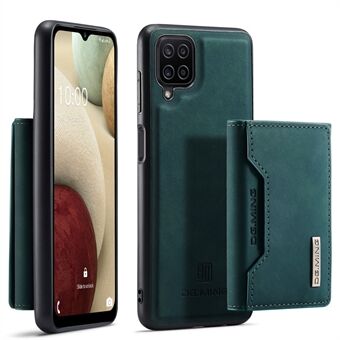 DG.MING M2 Series Detachable 2-in-1 Wallet Kickstand Design Leather Coated Hybrid Case for Samsung Galaxy A12