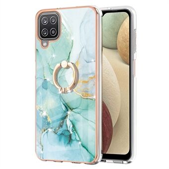 Anti-Collision Electroplating Frame IMD IML Marble Pattern Phone Cover Case for Samsung Galaxy A12