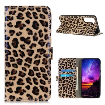 Leopard Skin PU Leather Wallet Stand Phone Case for Samsung Galaxy S21 5G