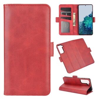 Double Magnetic Clasp Side Absorption Leather Stand Phone Protective Case for Samsung Galaxy S21 5G