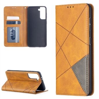 Auto-Absorbed Geometric Pattern Leather Case with Card Slots for Samsung Galaxy S21 4G/5G